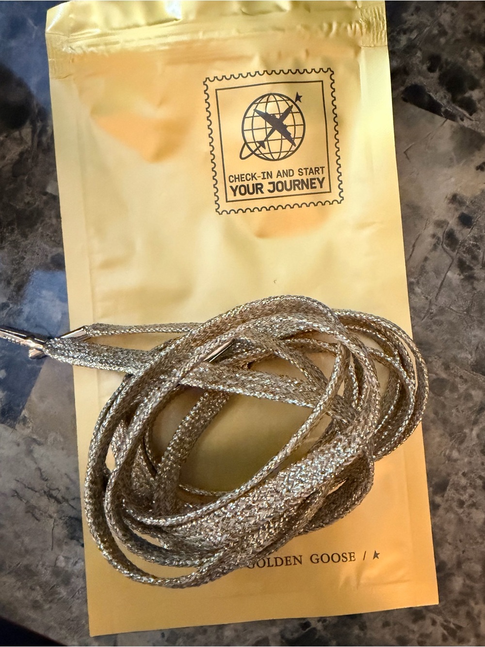 GOLDEN GOOSE New Authentic Golden Goose Metallic Gold Shoelaces